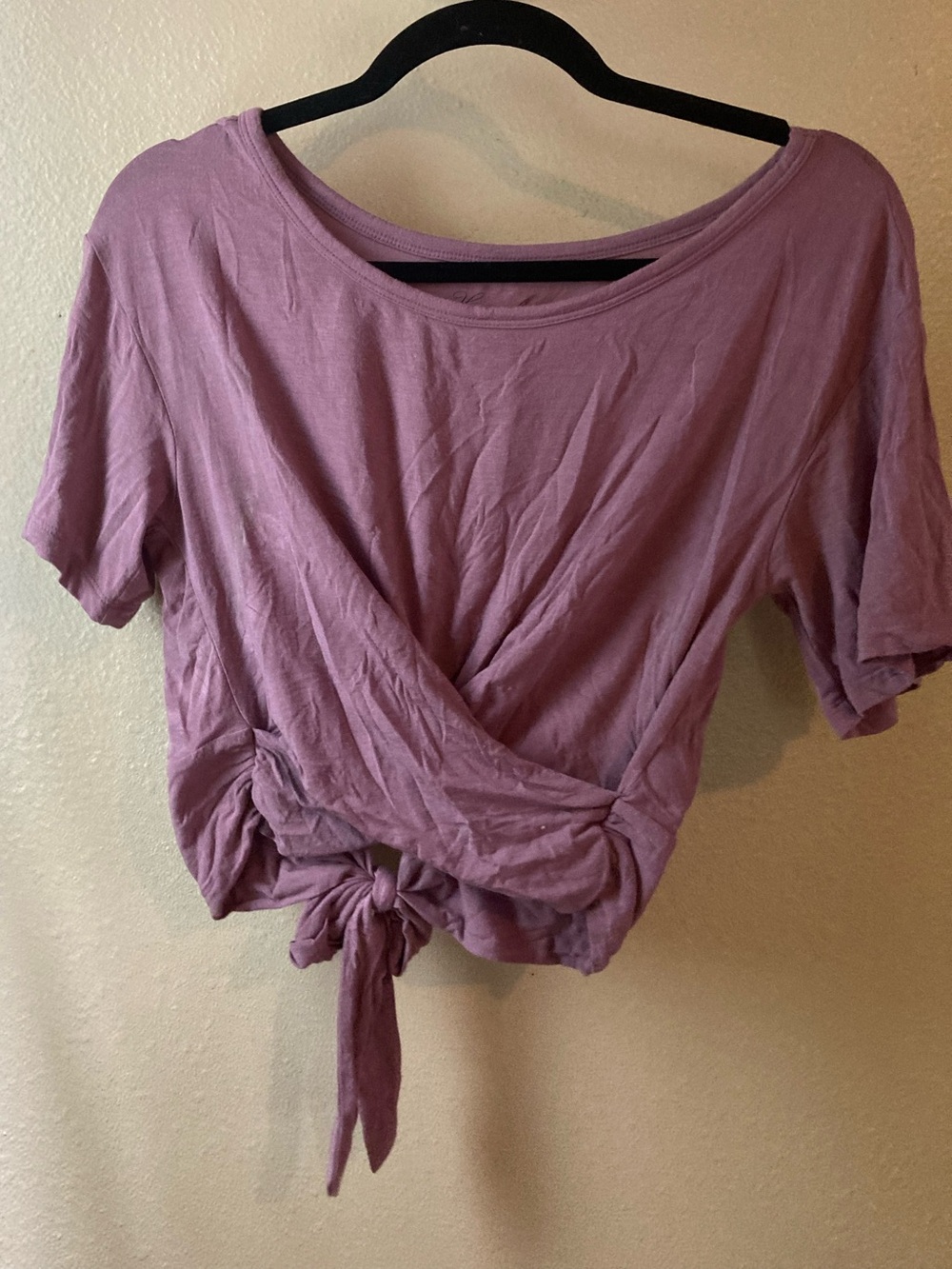 Victoria’s Secret Modal “Heavenly” Purple/Mauve Tie Front Crop Top Ultra Soft